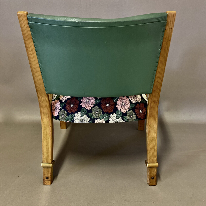 Vintage Bow Wood Steiner armchair 1950