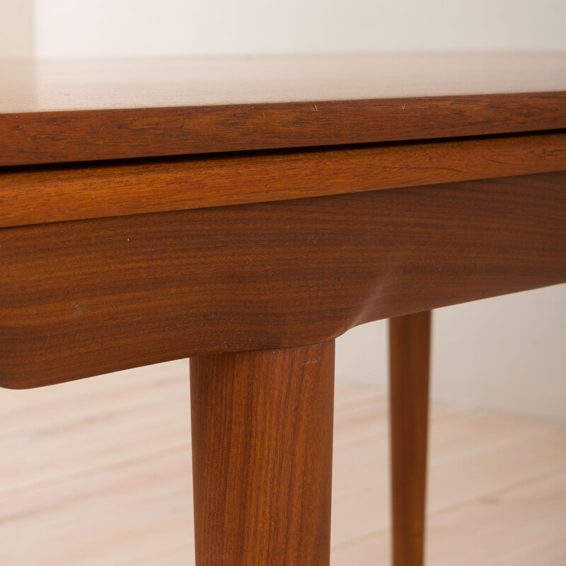 Vintage teak extension table with 2 hidden leaves Danish 1960