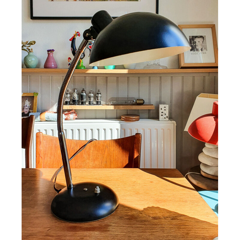 Vintage Manufrance black articulated lamp - 1960