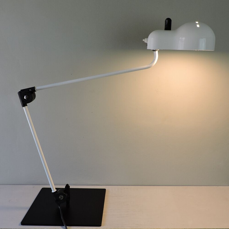 Vintage-Lampe aus bemaltem Metall signiert Stilnovo, Italien 1970