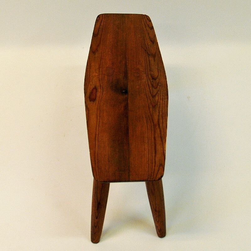 Vintage Pine stool by B. Edvinsson Swedish 1964