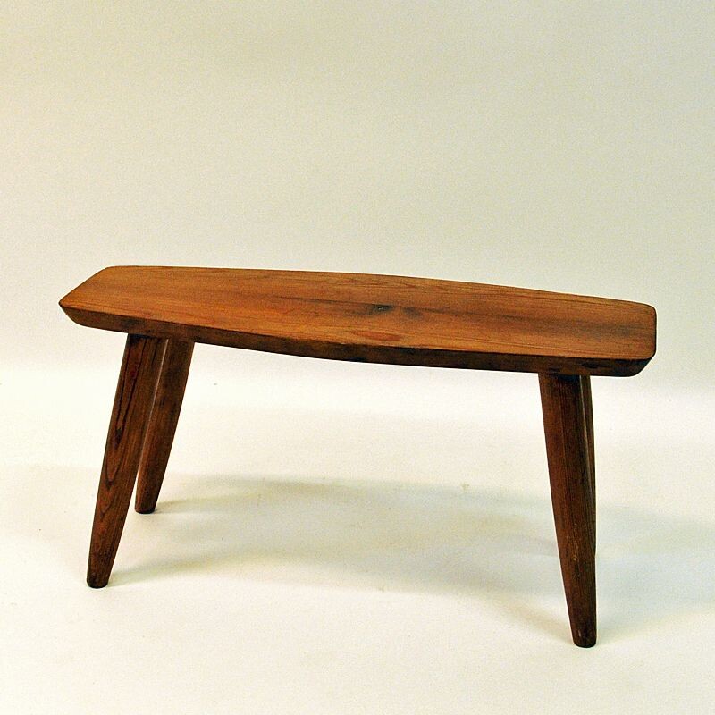 Vintage Pine stool by B. Edvinsson Swedish 1964