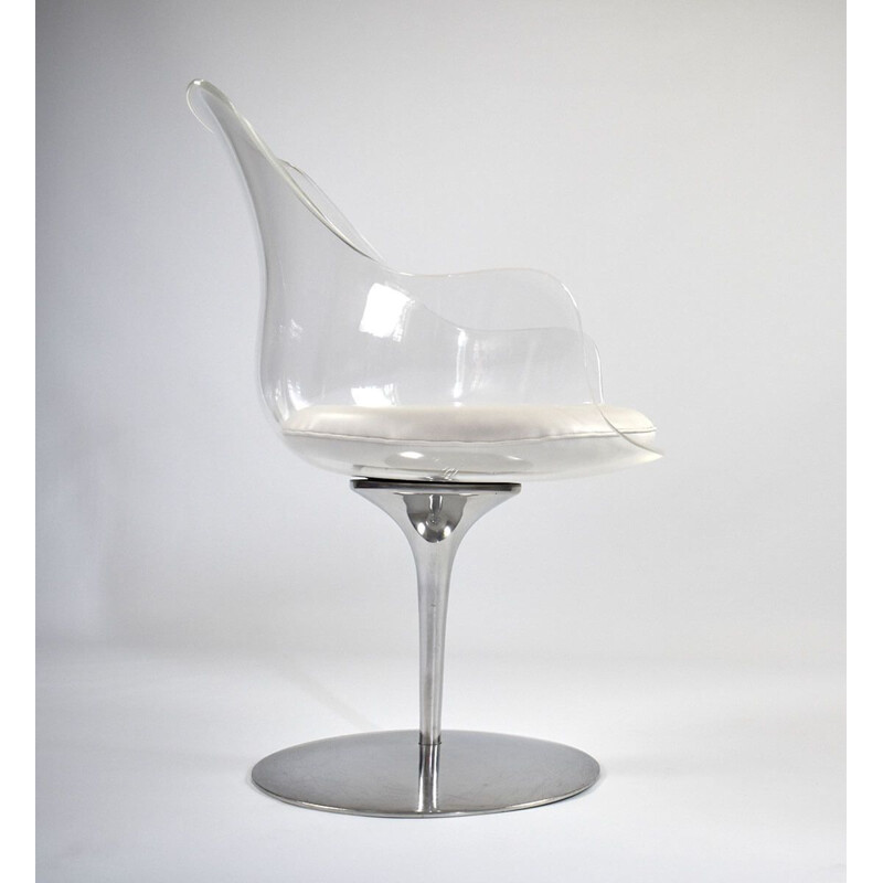 VINTAGE CHAMPAGNE CHAIR BY ERWIN & ESTELLE LAVERNE FOR FORMES NOUVELLES, 1960