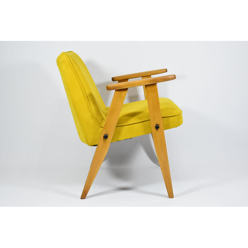 Fauteuil vintage 366, jaune 1960