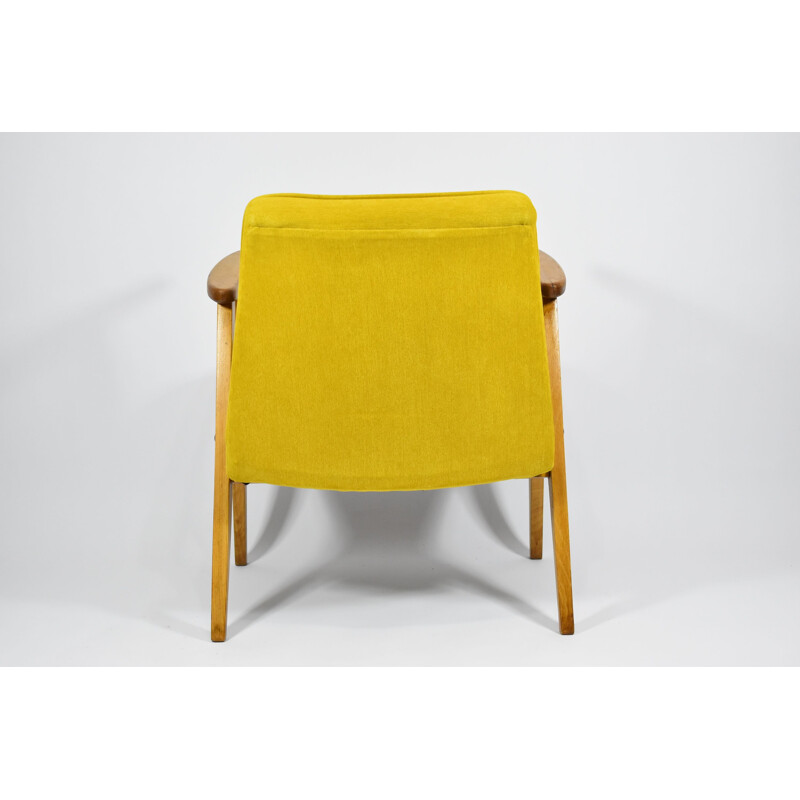 Fauteuil vintage 366, jaune 1960