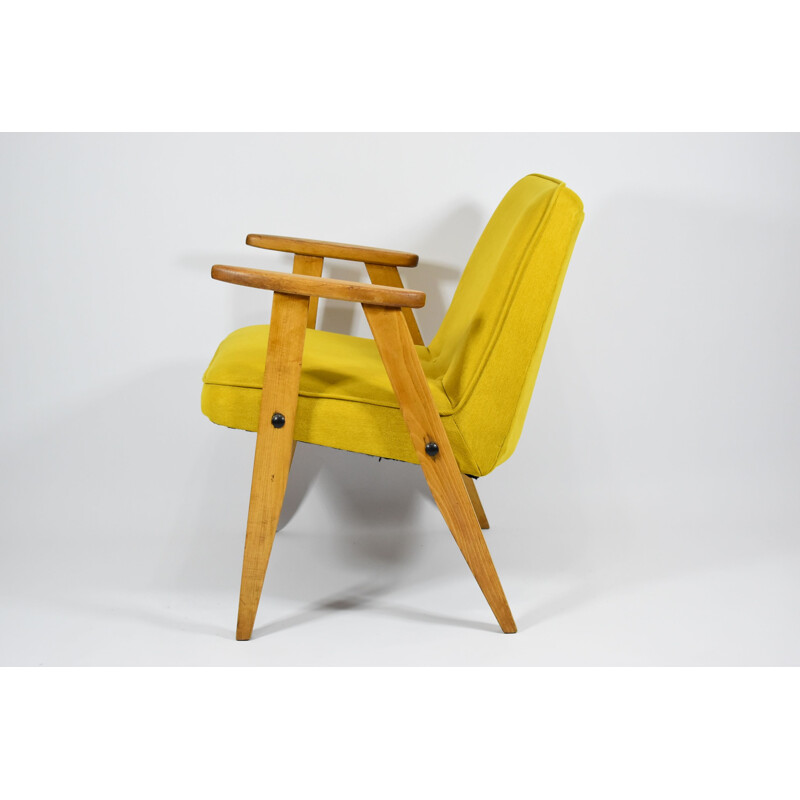 Vintage armchair 366, yellow 1960