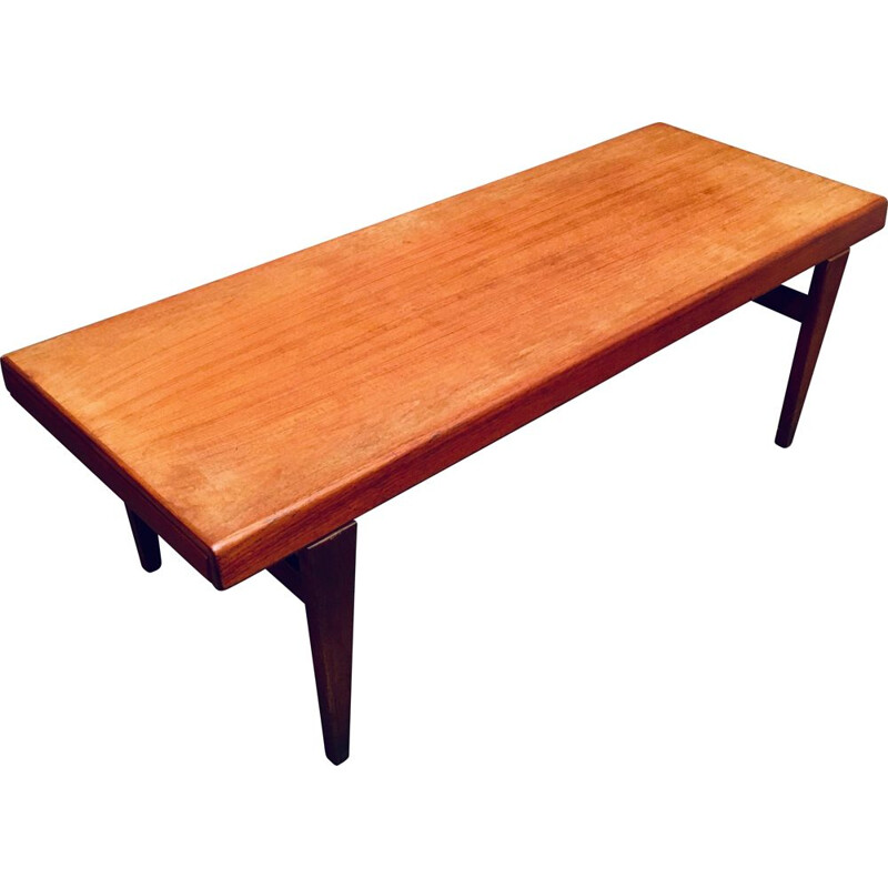 Vintage teak coffee table Johannes Andersen scandinavian 1950