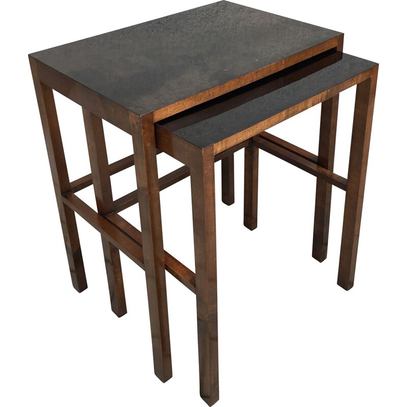 Set of Two Nesting Tables, Model No. 50, Designed by Jindrich Halabala, 1930s