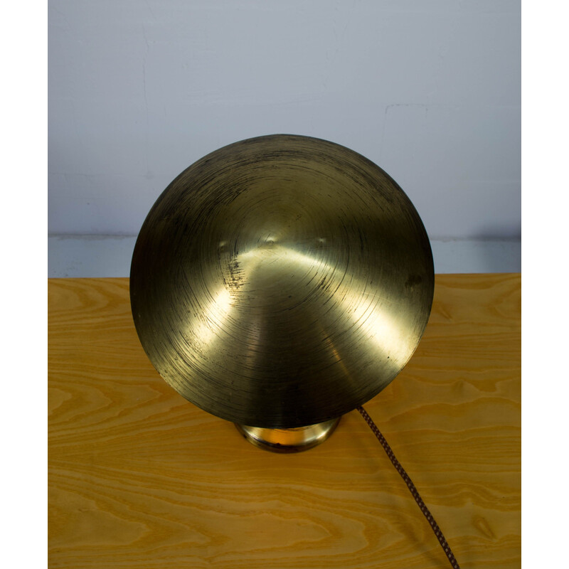 Set of 3 vintage Brass Table Lamps, Bauhaus 1930s