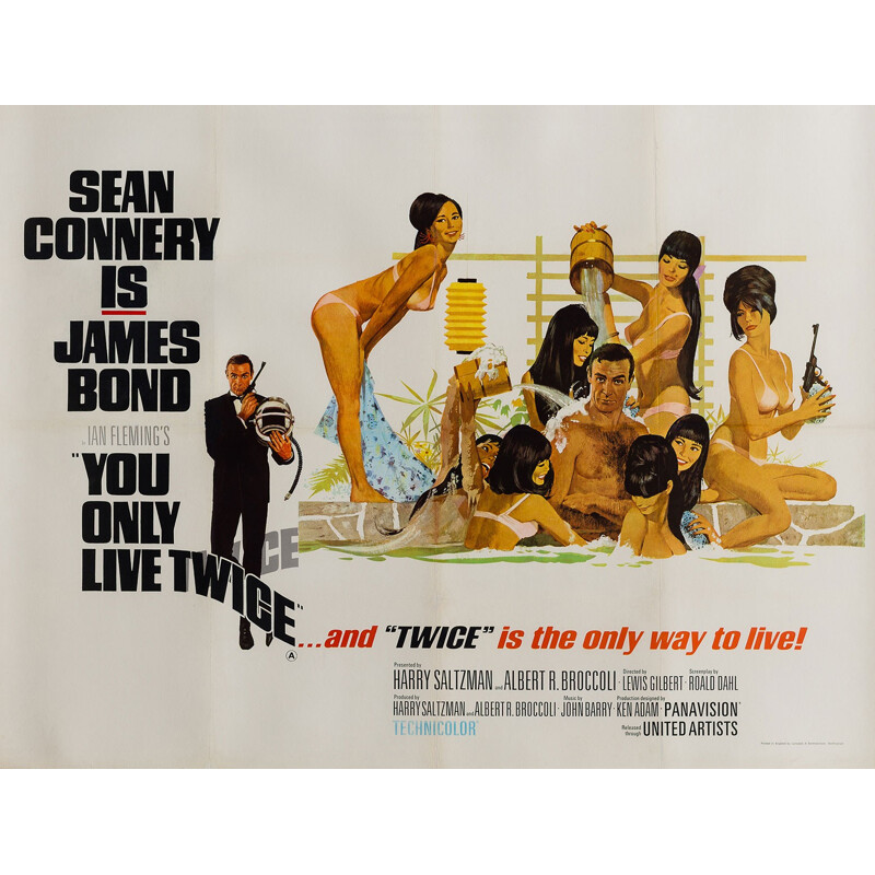British "You Only Live Twice" film poster, Robert McGINNIS - 1967