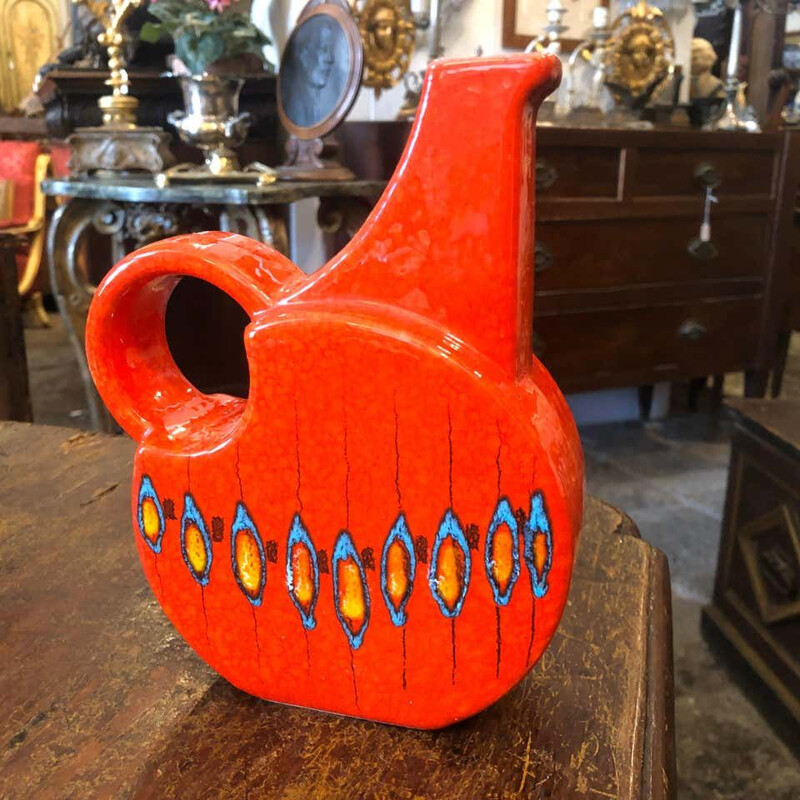 Mid-Century Ceramic Jug, Italian 1970