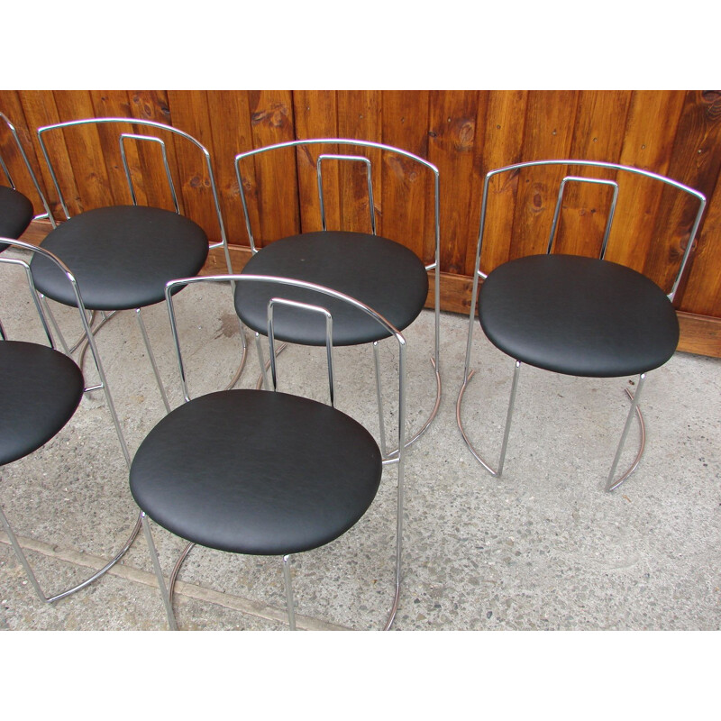 Set of 6 chairs vintage Italy 1970s