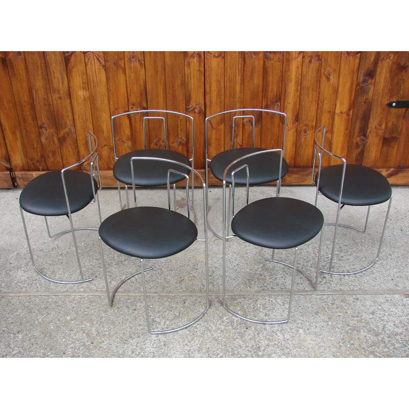 Set of 6 chairs vintage Italy 1970s