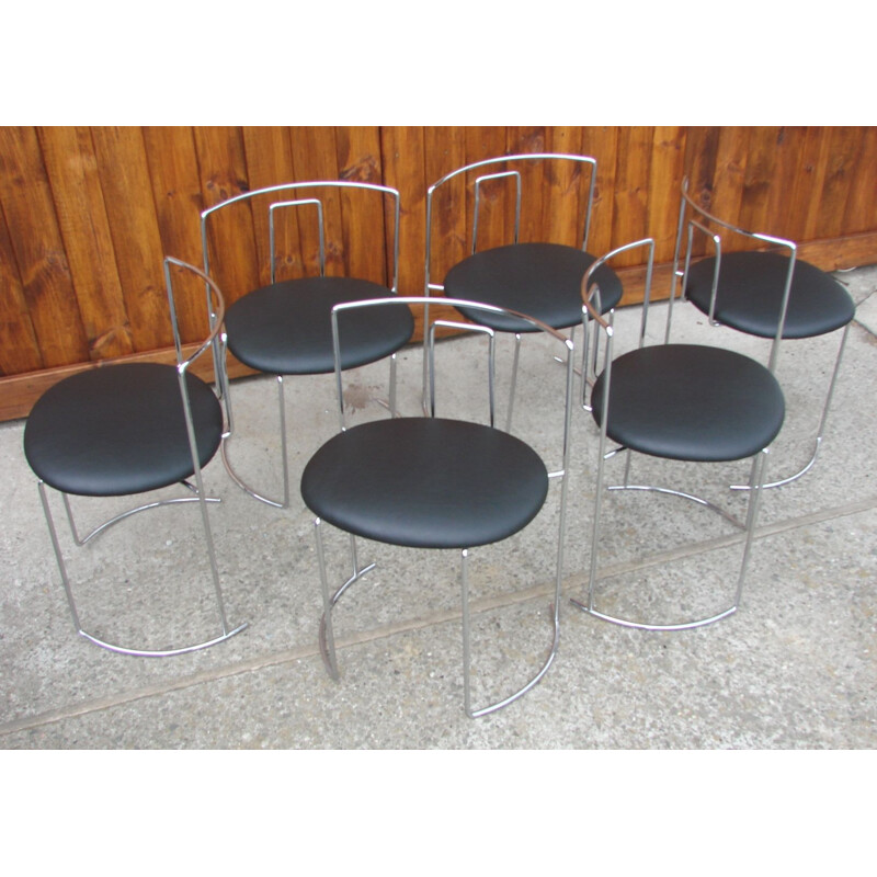 Set of 6 chairs vintage Italy 1970s