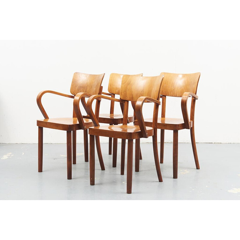 Vintage Bistro chair oak armrests