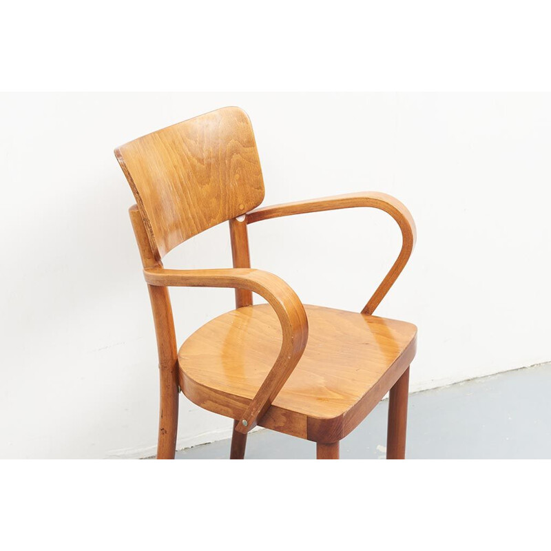 Vintage Bistro chair oak armrests