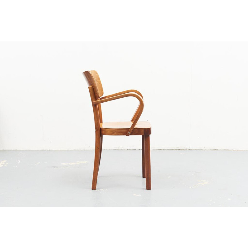 Vintage Bistro chair oak armrests