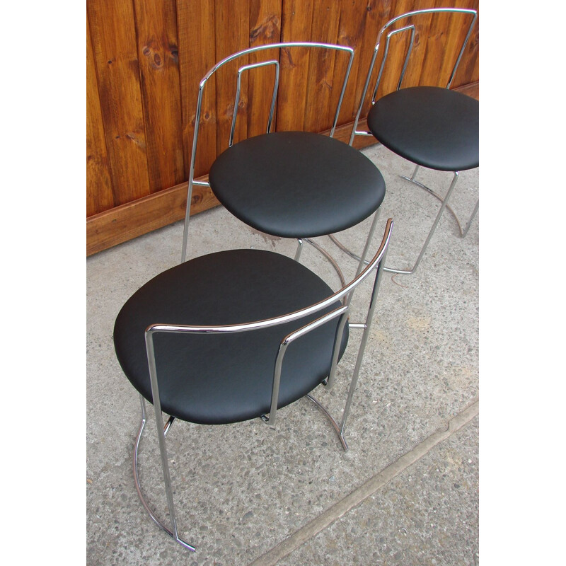 Set of 4 chairs vintage Italy 1970s