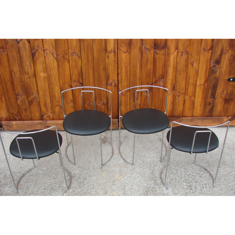 Set of 4 chairs vintage Italy 1970s