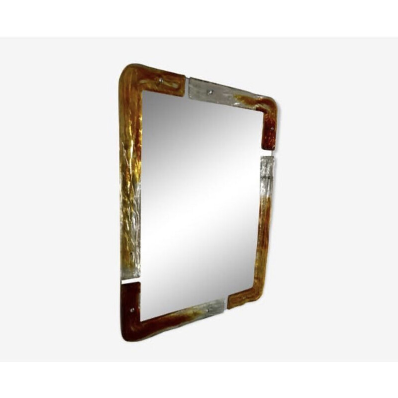 Vintage Mazzega two-tone mirror - 80x60cm