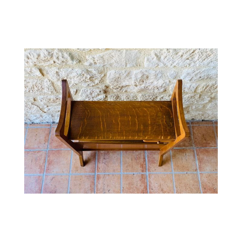 Mid-century, side table with magazine rack,Scandinavian 1950s