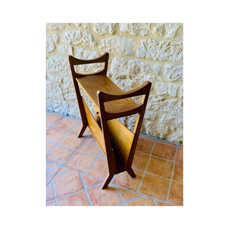 Mid-century, side table with magazine rack,Scandinavian 1950s