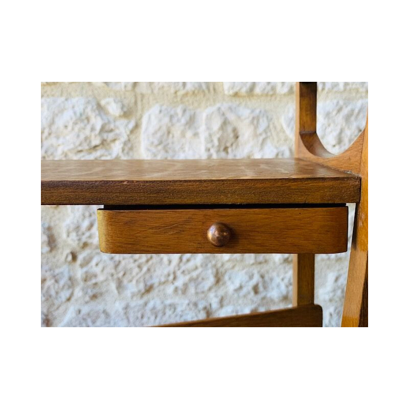 Mid-century, side table with magazine rack,Scandinavian 1950s