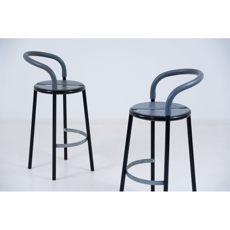 Pair of vintage Fritz hansen Pelikan stools by Niels Gammelgaard 1987