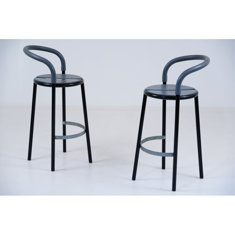 Pair of vintage Fritz hansen Pelikan stools by Niels Gammelgaard 1987