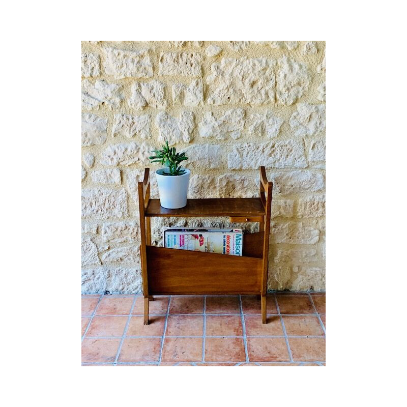 Mid-century, side table with magazine rack,Scandinavian 1950s