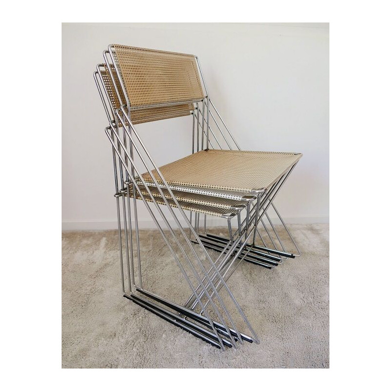 Suite de 4 chaises vintage Xline de Jørgen Haugesen
