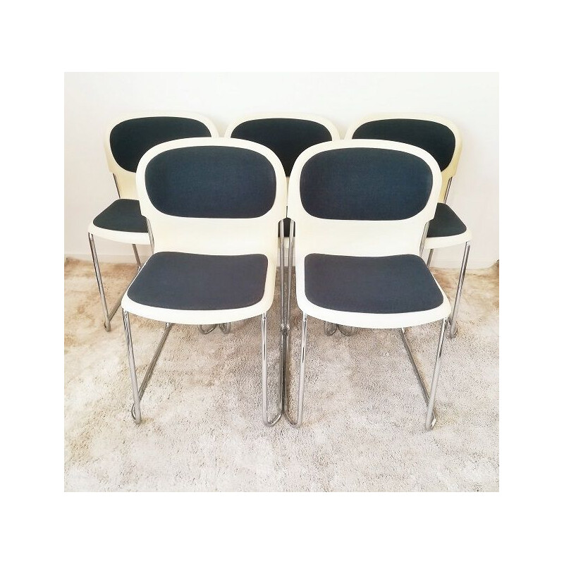 Suite de 5 chaises vintage SM400 Gerd Lange Allemand 1980