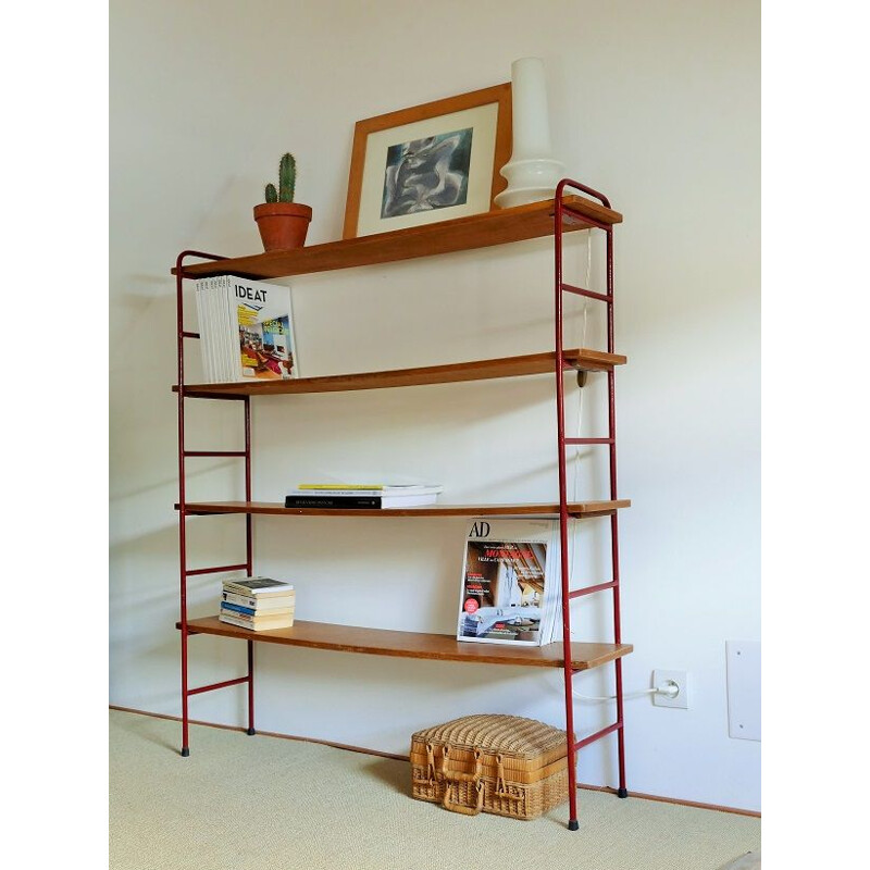 Vintage bookcase shelf 1950