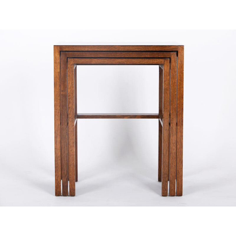 Set of 3 H-50 nesting tables, Jindrich HALABALA - 1930s