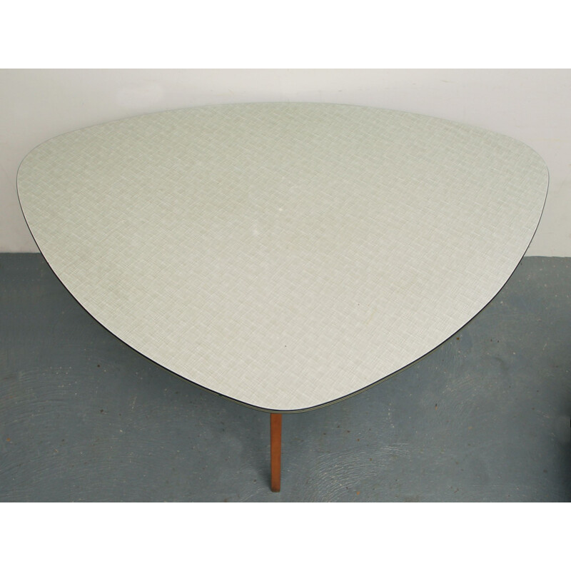 Vintage dining table triangular in formica 1950s