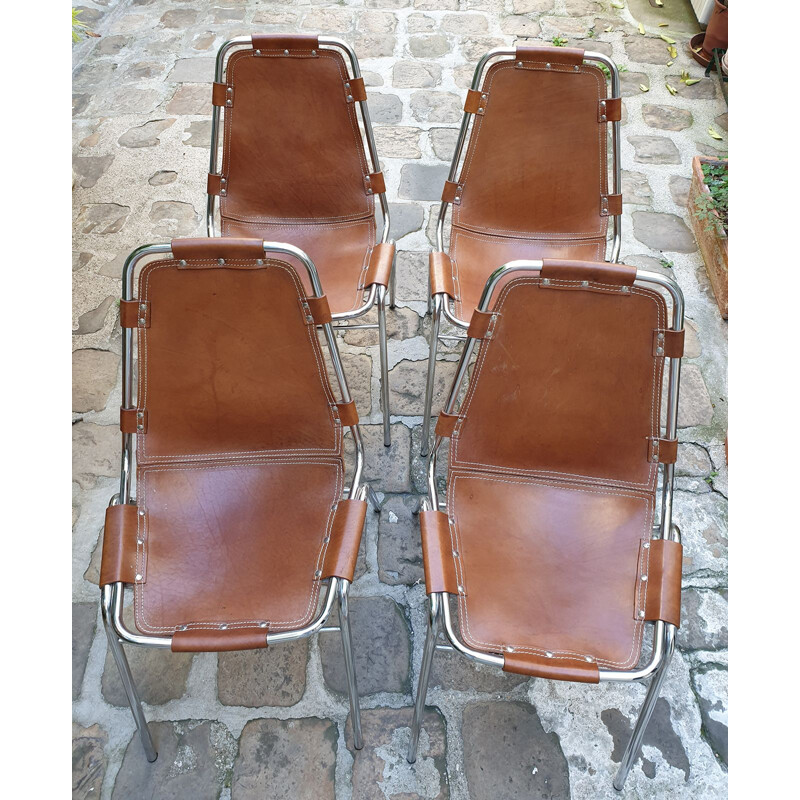 Série de 4 chaises vintage Les Arcs, Charlotte Perriand 1960