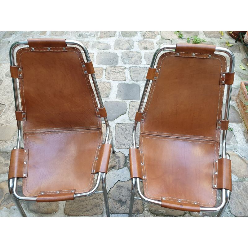 Set of 4 vintage chairs Les Arcs, Charlotte Perriand 1960