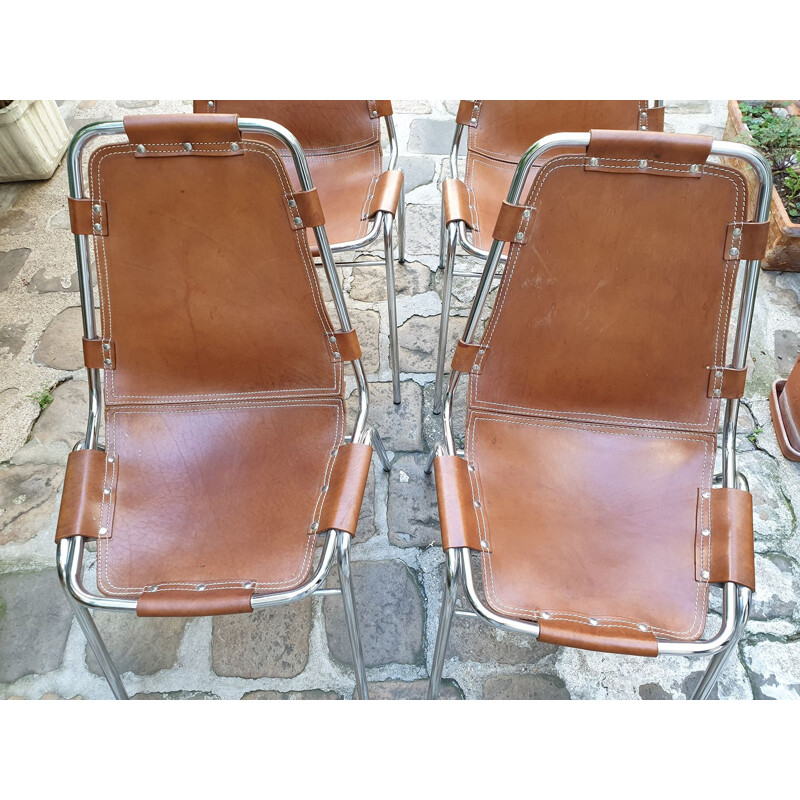 Set of 4 vintage chairs Les Arcs, Charlotte Perriand 1960