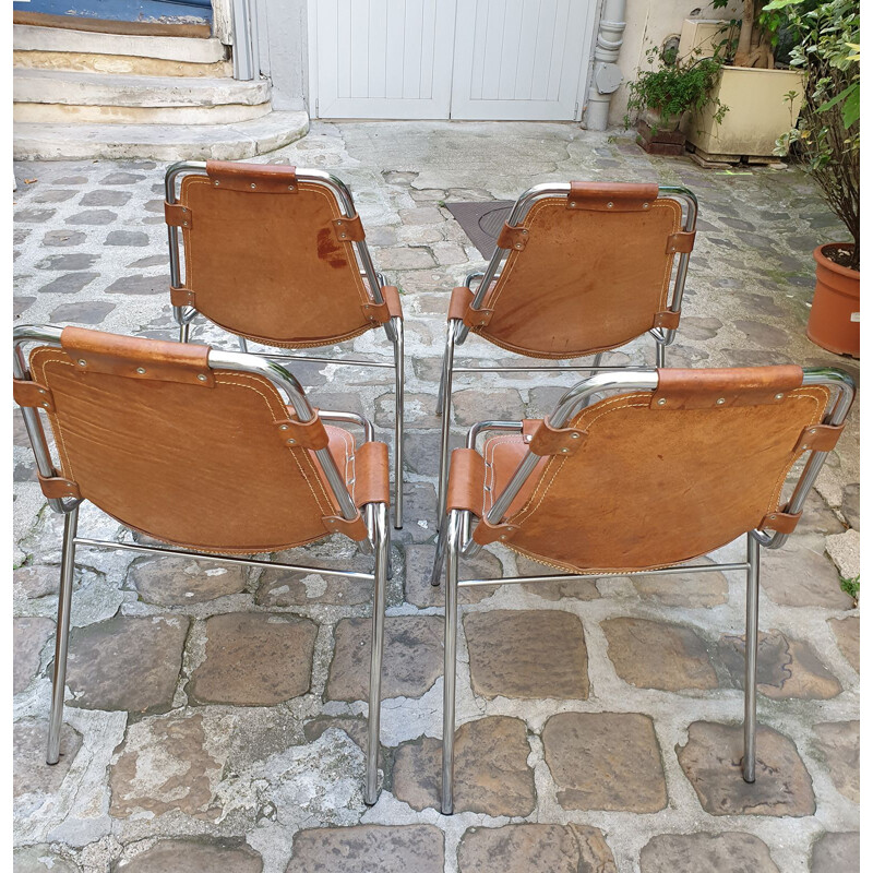 Set of 4 vintage chairs Les Arcs, Charlotte Perriand 1960