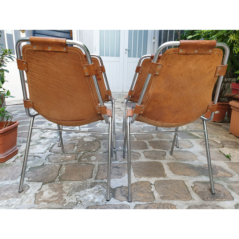 Série de 4 chaises vintage Les Arcs, Charlotte Perriand 1960