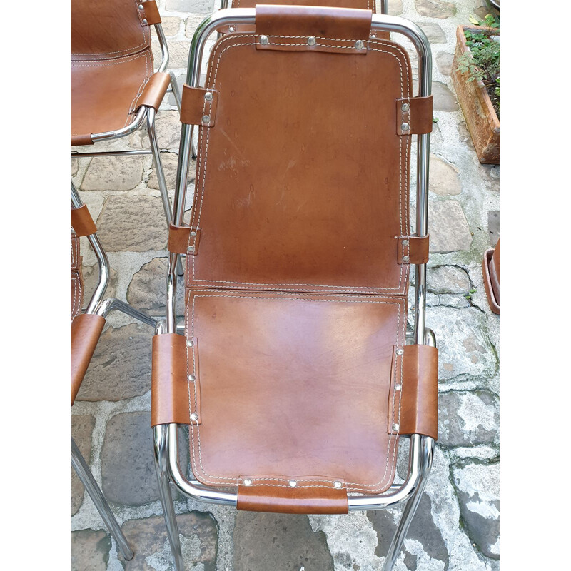 Série de 4 chaises vintage Les Arcs, Charlotte Perriand 1960