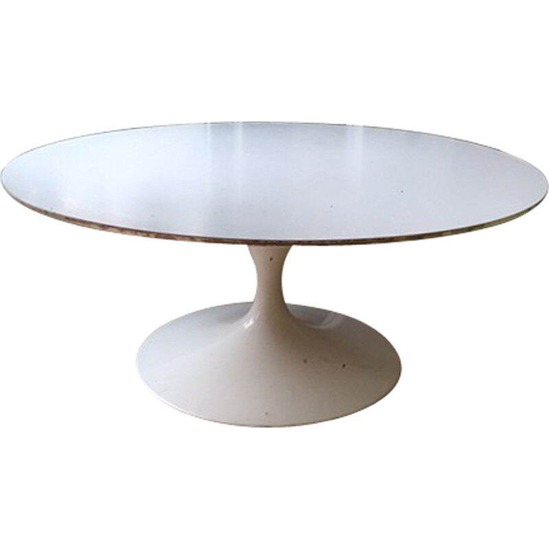 Knoll International coffee table in white aluminium and melamine, Eero SAARINEN - 1957