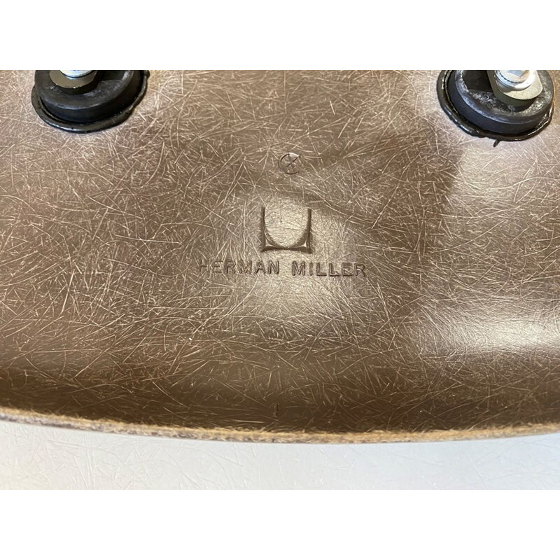 Lot de 6 chaises vintage dsw brown greige Eames pour Herman Miller 1970
