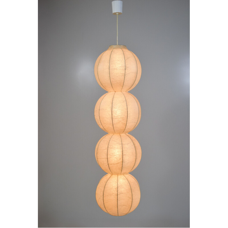 Vintage suspension Kattala cocoon , Friedel Wauer for Goldkant Leuchten 1960