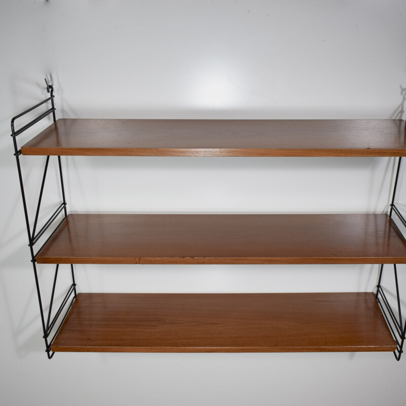 Vintage modular wall shelf Tomado, Scandinavian G-string 1960