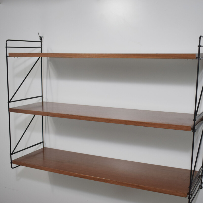 Vintage modular wall shelf Tomado, Scandinavian G-string 1960