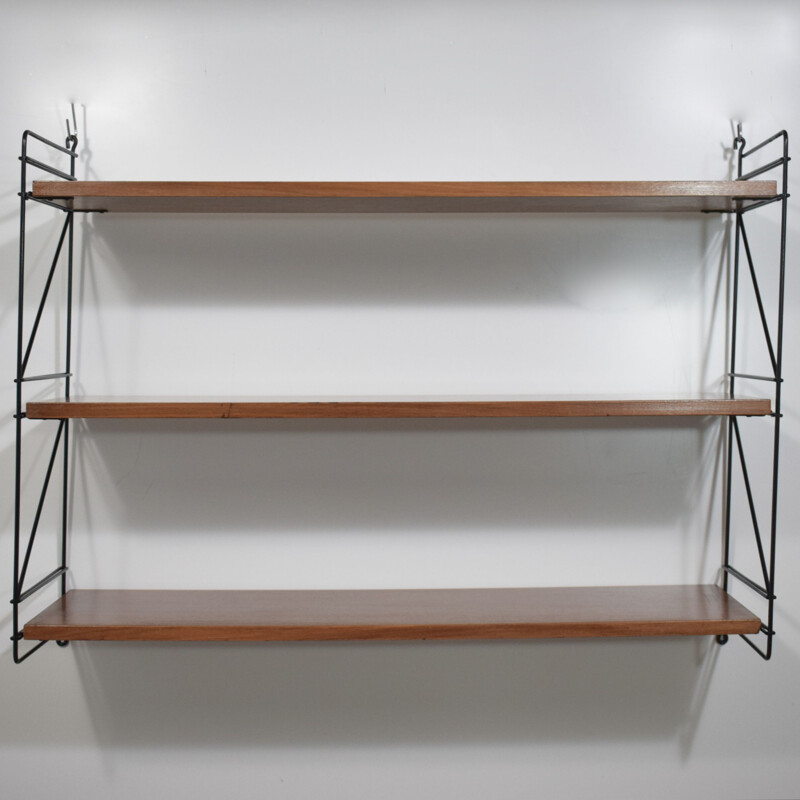 Vintage modular wall shelf Tomado, Scandinavian G-string 1960