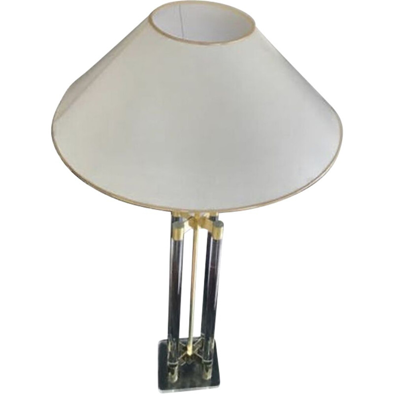 Vintage metacrilic table lamp XXL 1970