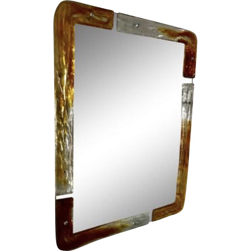 Vintage Mazzega two-tone mirror - 80x60cm