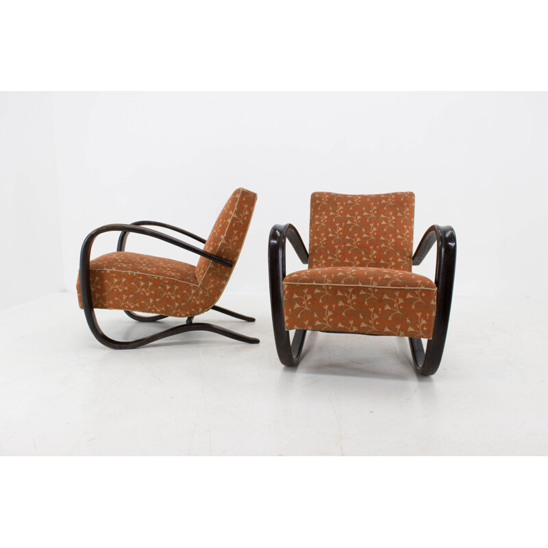 Paire de fauteuils vintage H 269 de Jindrich Halabala 1930
